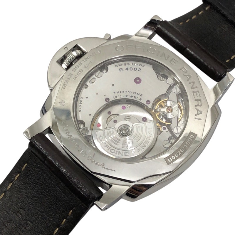 パネライ PANERAI ルミノール ドゥエ GMT パワーリザーブ PAM00944 グレー SS 自動巻き メンズ 腕時計