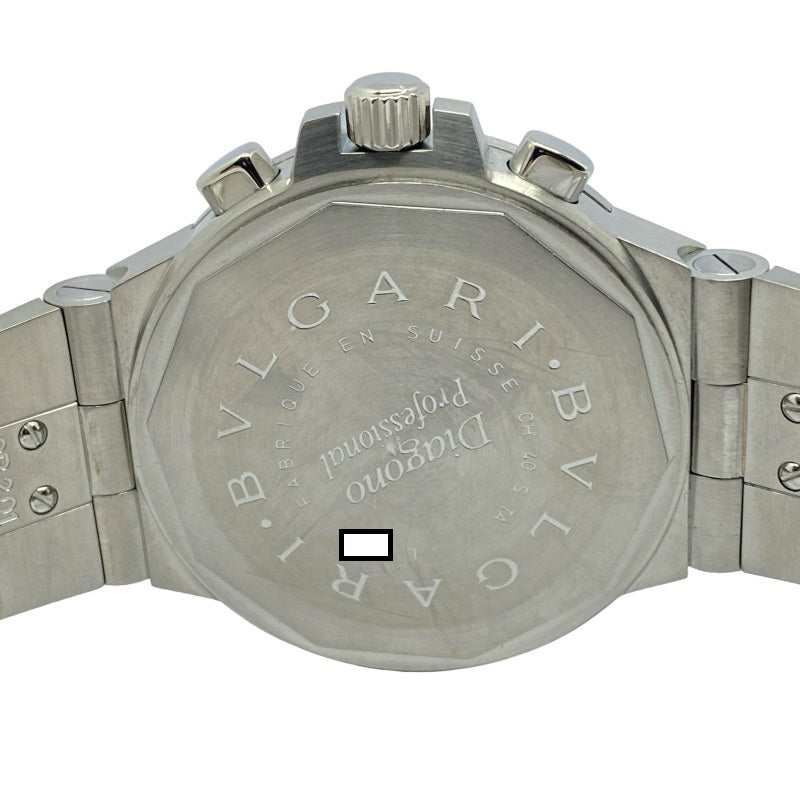 ブルガリ BVLGARI タキメトリック クロノグラフ CH40STA ホワイト SS 自動巻き メンズ 腕時計