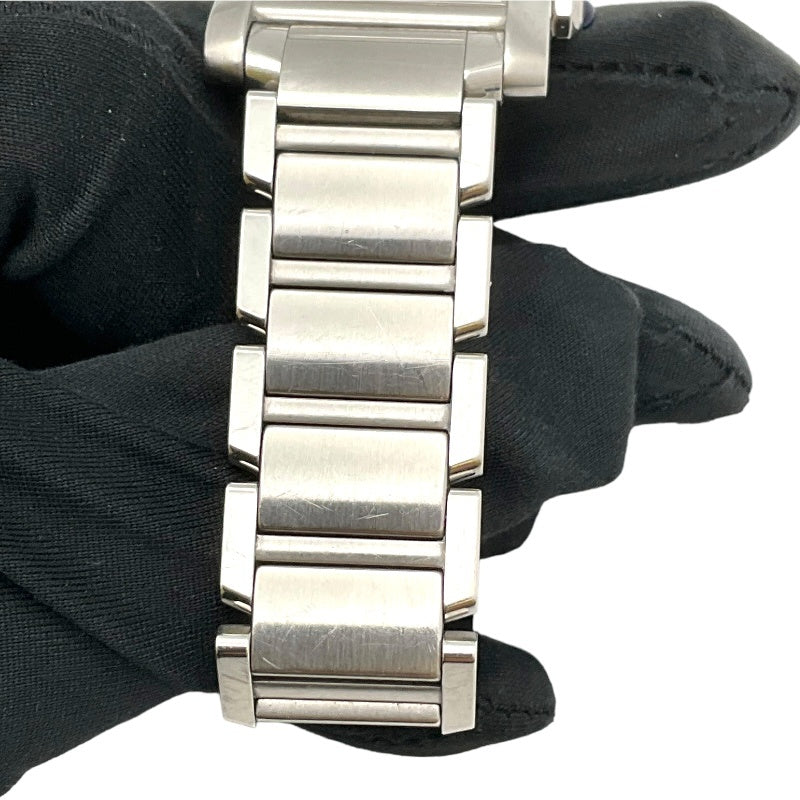 カルティエ Cartier タンクフランセーズ MM ホワイト ステンレススチール レディース 腕時計