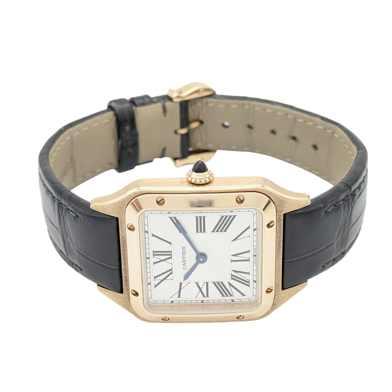 カルティエ Cartier サントス デュモン SM WGSA0022 シルバー K18PG/純正革ベルト/純正尾錠 クオーツ レディース 腕時計
