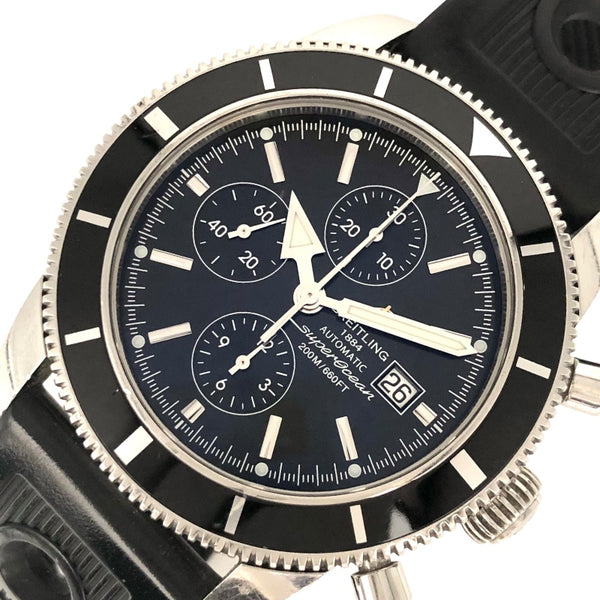 ブライトリング BREITLING スーパーオーシャン ヘリテージ 46 クロノグラフ A13320 黒文字盤 ステンレススチール 自動巻き メンズ 腕時計