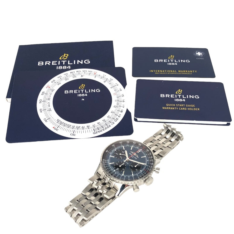 ブライトリング BREITLING ナビタイマー B01 クロノグラフ41 AB0139 ブルー/ブラック ステンレス メンズ 腕時計