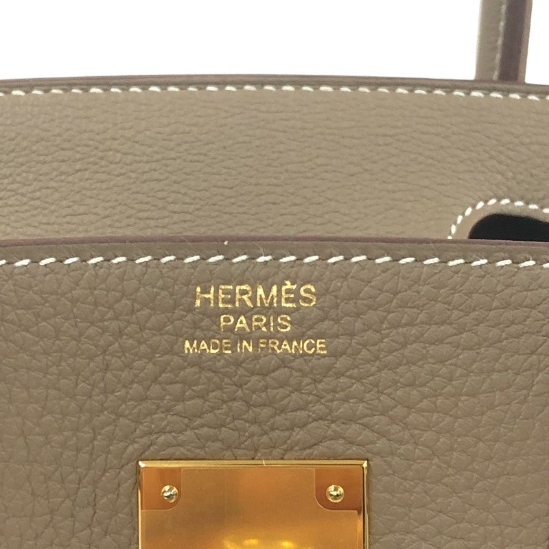 エルメス HERMES バーキン30 U刻 エトゥープ ゴールド金具 トゴ レディース ハンドバッグ