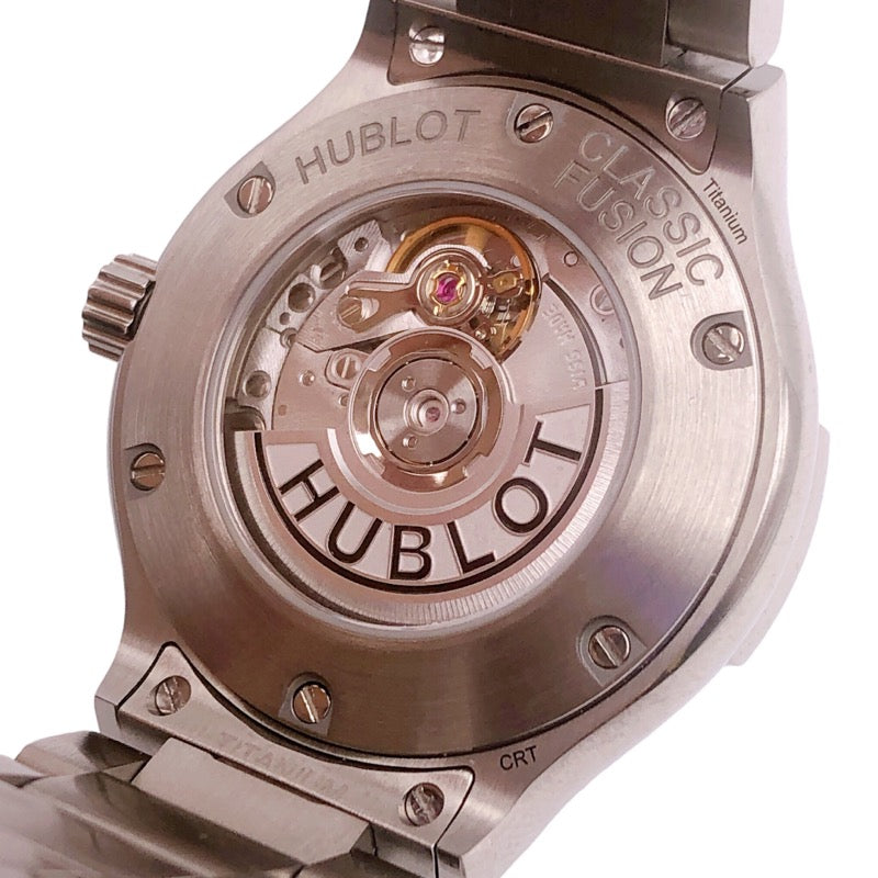 ウブロ HUBLOT クラシックフュージョン　チタニウム　ライトブルー 568.NX.891L.NX.1204 チタン レディース 腕時計