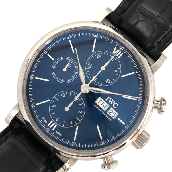 インターナショナルウォッチカンパニー IWC ポートフィノ クロノグラフ 150 イヤーズ IW391023 ブルー文字盤 ステンレス メンズ 腕時計