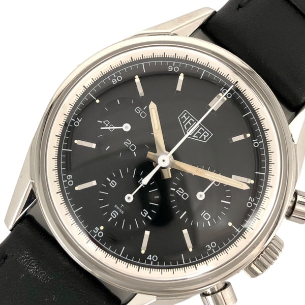 タグ・ホイヤー TAG HEUER カレラ クラシック クロノグラフ 1964年復刻モデル CS3111 黒文字盤 ステンレス 手巻き メンズ 腕時計