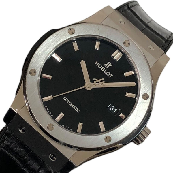ウブロ HUBLOT クラシックフュージョン チタニウム ブラックシャイニー 542.NX.1270.LR チタン 自動巻き メンズ 腕時計