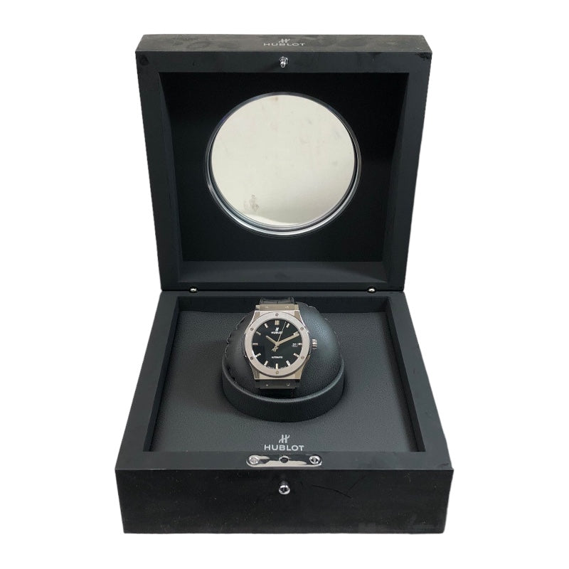 ウブロ HUBLOT クラシックフュージョン チタニウム ブラックシャイニー 542.NX.1270.LR チタン 自動巻き メンズ 腕時計