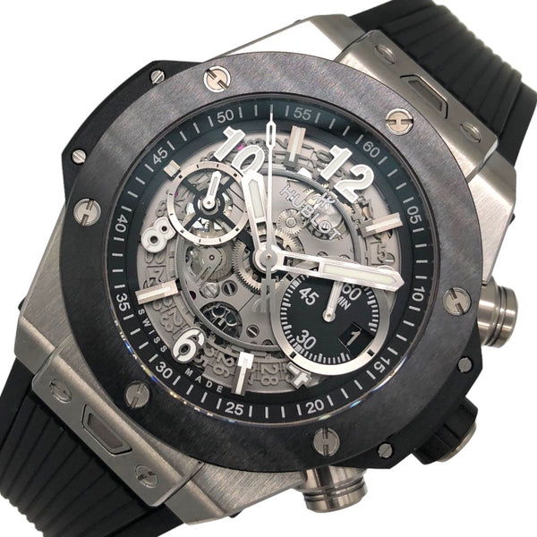 ウブロ HUBLOT ビッグバン ウニコ 421.NM.1170.RX マットブラック チタン/セラミック/純正ラバーベルト 自動巻き メン |  中古ブランドリユースショップ OKURA(おお蔵)