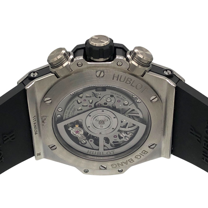 ウブロ HUBLOT ビッグバン ウニコ 421.NM.1170.RX マットブラック チタン/セラミック/純正ラバーベルト 自動巻き メンズ 腕時計