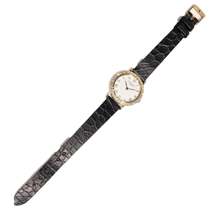パテック・フィリップ PATEK PHILIPPE カラトラバ 4820J-001 ホワイト K18イエローゴールド レディース 腕時計