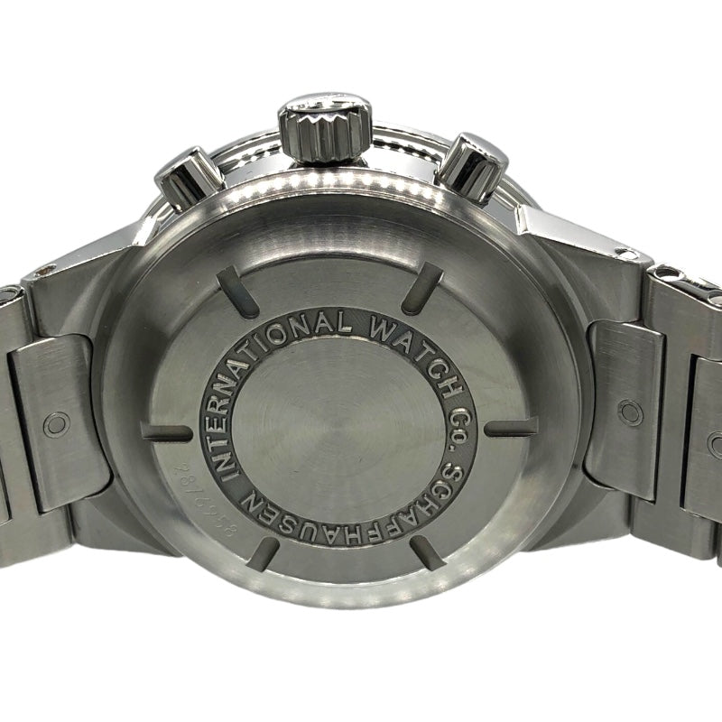 インターナショナルウォッチカンパニー IWC GST クロノグラフ デイデイト IW370706 ブラック×シルバー SS 自動巻き メンズ 腕時計