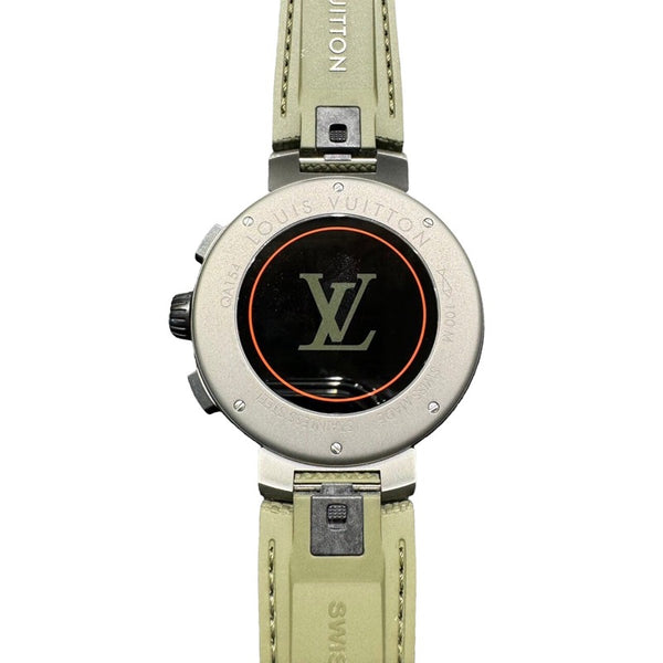 ルイ・ヴィトン LOUIS VUITTON タンブール アウトドアクロノグラフ GMTアーバンジャングル QA154Z グリーン ステンレススチール クオーツ メンズ 腕時計