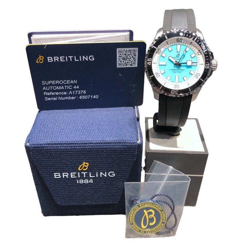 ブライトリング BREITLING スーパーオーシャン　オートマチック44 A17376 ターコイズブルー  SS 自動巻き メンズ 腕時計