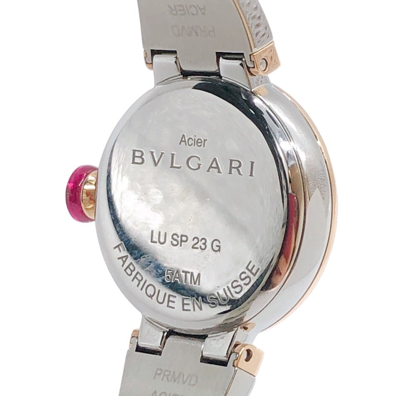 ブルガリ BVLGARI ルチェア ホワイトシェル LUSP23G ホワイトシェル K18ピンクゴールド K18PG/ダイヤモンド/ホワイトシェル レディース 腕時計