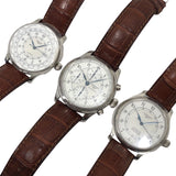 ロンジン LONGINES ロンジン130周年記念 3本セット L.2.615.4.13.2/L.2.61.4.4.13.2/L.2.613.4.132 SS/レザーストラップ 自動巻き メンズ 腕時計
