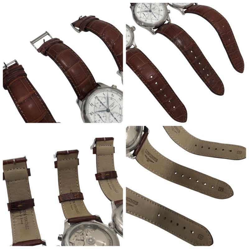 ロンジン LONGINES ロンジン130周年記念 3本セット L.2.615.4.13.2/L.2.61.4.4.13.2/L.2.613.4.132 SS/レザーストラップ 自動巻き メンズ 腕時計