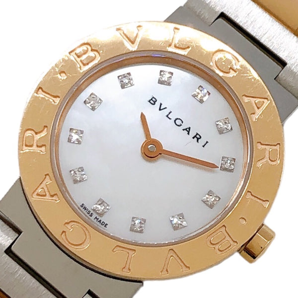 ブルガリ BVLGARI ブルガリブルガリ ホワイトシェル BBP23WSG ホワイトシェル K18ピンクゴールド K18PG/ダイヤモンド/ホワイトシェル クオーツ レディース 腕時計