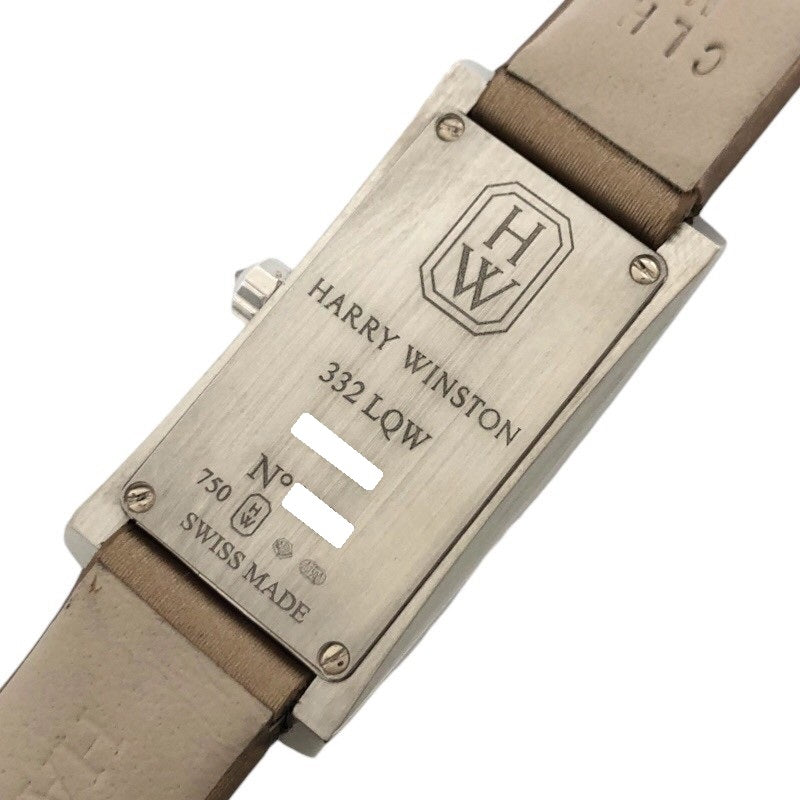 ハリーウィンストン HARRY WINSTON アヴェニューC ミニ ブラックシェル 332LQWLMKD01 SP1 ブラックシェル K18ホワイトゴールド クオーツ レディース 腕時計