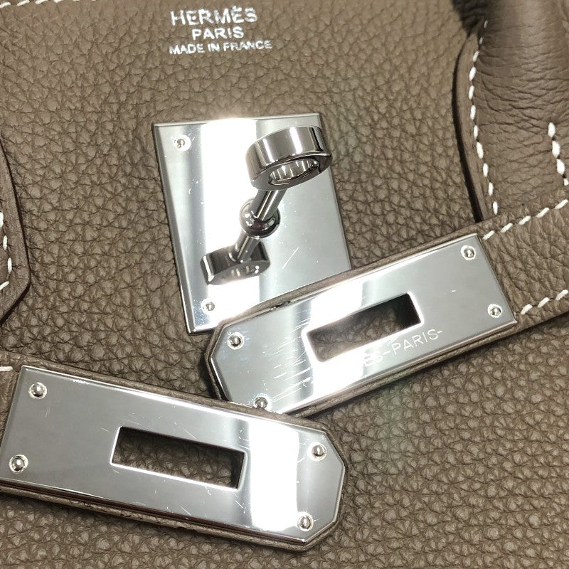 エルメス HERMES バーキン30 Z刻 エトゥープ シルバー金具 トゴ レディース ハンドバッグ