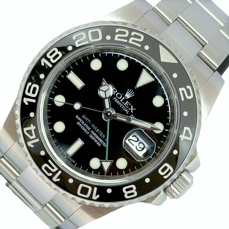 ロレックス ROLEX GMTマスター2 M番 黒ベゼル  116710LN ステンレススチール 自動巻き メンズ 腕時計