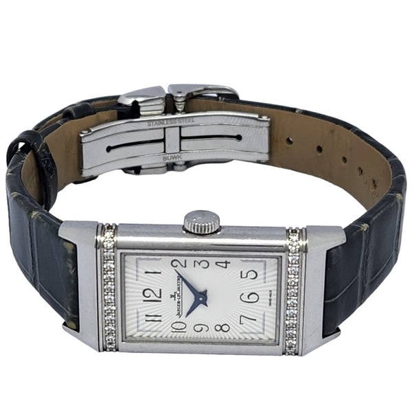 ジャガー・ルクルト JAEGER-LE COULTRE レベルソ ワン Q3288420 ホワイト  SS/革ベルト クオーツ レディース 腕時計