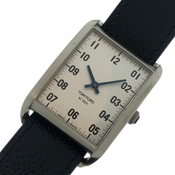 トムフォード TOM FORD N.001 TF0120268083 オパーリンホワイト SS/純正革ベルト クオーツ メンズ 腕時計