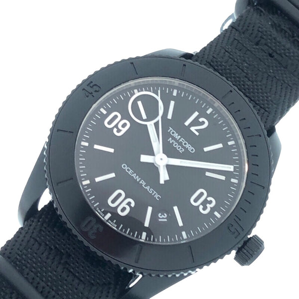 トムフォード TOM FORD N.002 オーシャンプラスチックスポーツ TF0120248283 マットブラック 海洋プラスチック/SS 自動巻き メンズ 腕時計