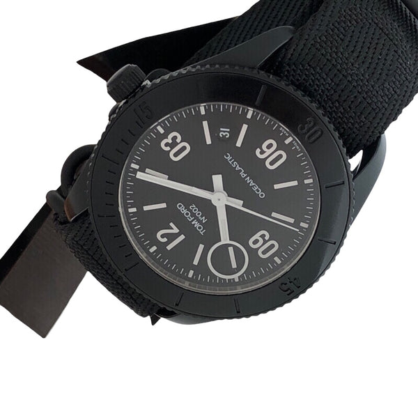 トムフォード TOM FORD N.002 オーシャンプラスチックスポーツ TF0120248283 マットブラック 海洋プラスチック/SS 自動巻き メンズ 腕時計