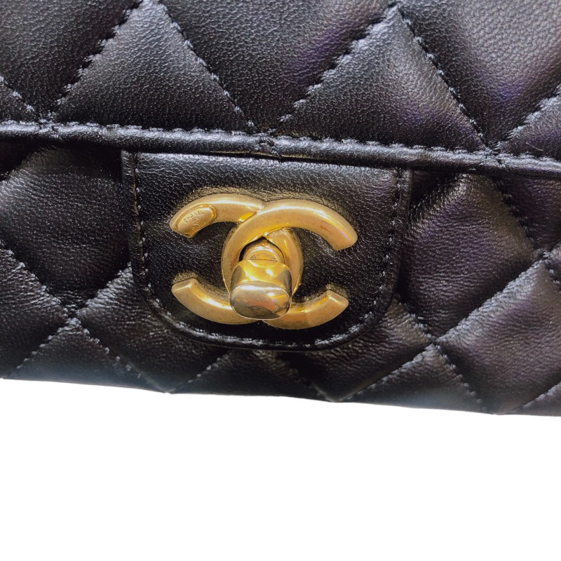 シャネル CHANEL ミニ マトラッセチェーンショルダーバッグ AS3442 ゴールド金具 ラムスキン レディース ショルダーバッグ