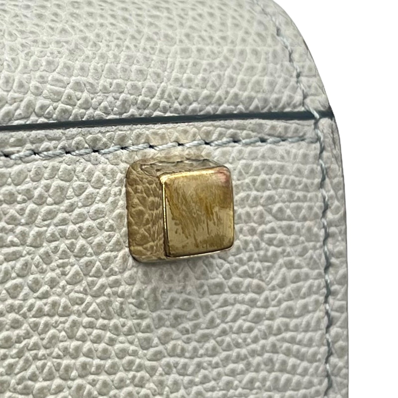 ヴァレクストラ VALEXTRA マイクロ イジィデ グレー ゴールド金具 レザー レディース ショルダーバッグ