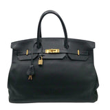 エルメス HERMES バーキン40 □G刻印 ブラック/GD金具 トリヨンクレマンス メンズ ハンドバッグ