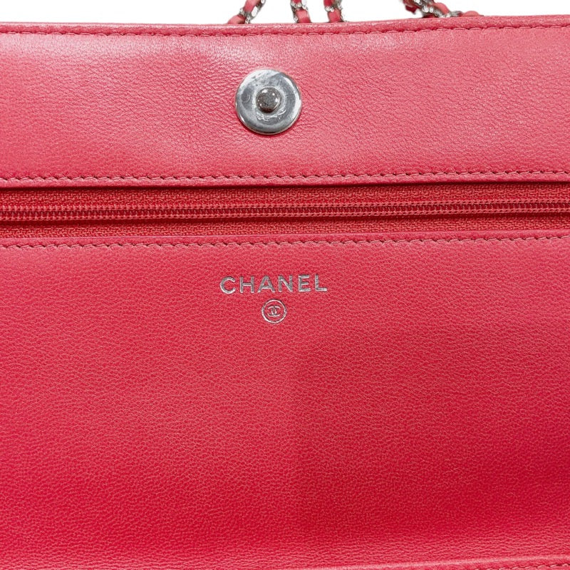 シャネル CHANEL チェーンウォレット ネイビー カーフ レディース ショルダーバッグ