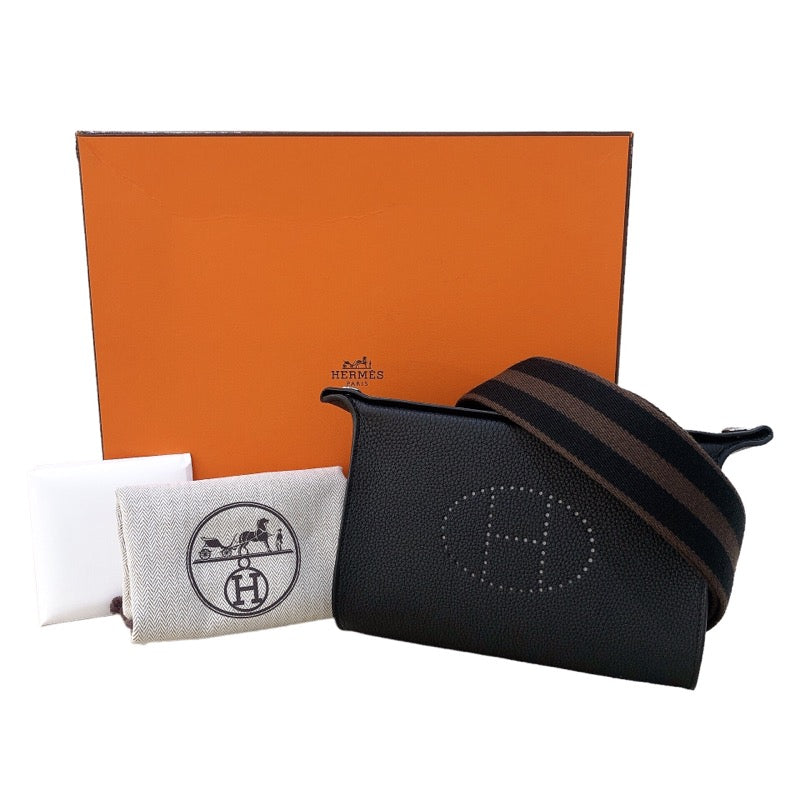 エルメス HERMES ヴィドポッシュ B刻印 ブラック シルバー金具 トゴ レディース ショルダーバッグ