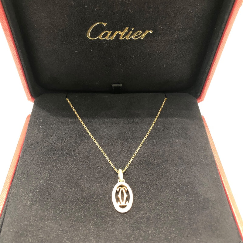 カルティエ Cartier ロゴ　ドゥーブル　ダイヤネックレス　750PG K18ピンクゴールド ダイヤモンド ジュエリー