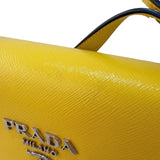 プラダ PRADA ショルダーバッグ 1BH162 イエロー シルバー金具 レザー レディース ショルダーバッグ