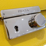 プラダ PRADA ショルダーバッグ 1BH162 イエロー シルバー金具 レザー レディース ショルダーバッグ