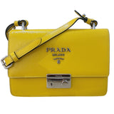 プラダ PRADA ショルダーバッグ 1BH162 イエロー シルバー金具 レザー レディース ショルダーバッグ