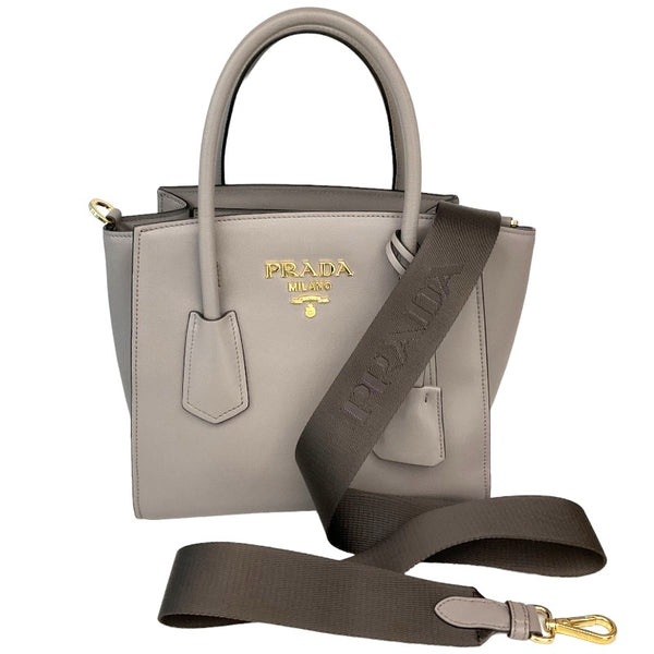 プラダ PRADA 2WAYトートバッグ 1BG369 グレー レザー レディース ハンドバッグ | 中古ブランドリユースショップ OKURA(おお蔵)