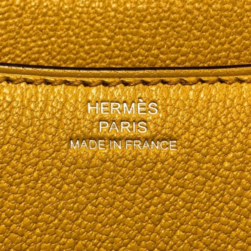 エルメス HERMES コンスタンス３ミニ　ミロワール B刻印 ジョーヌナプル レザー シェーブル レディース ショルダーバッグ