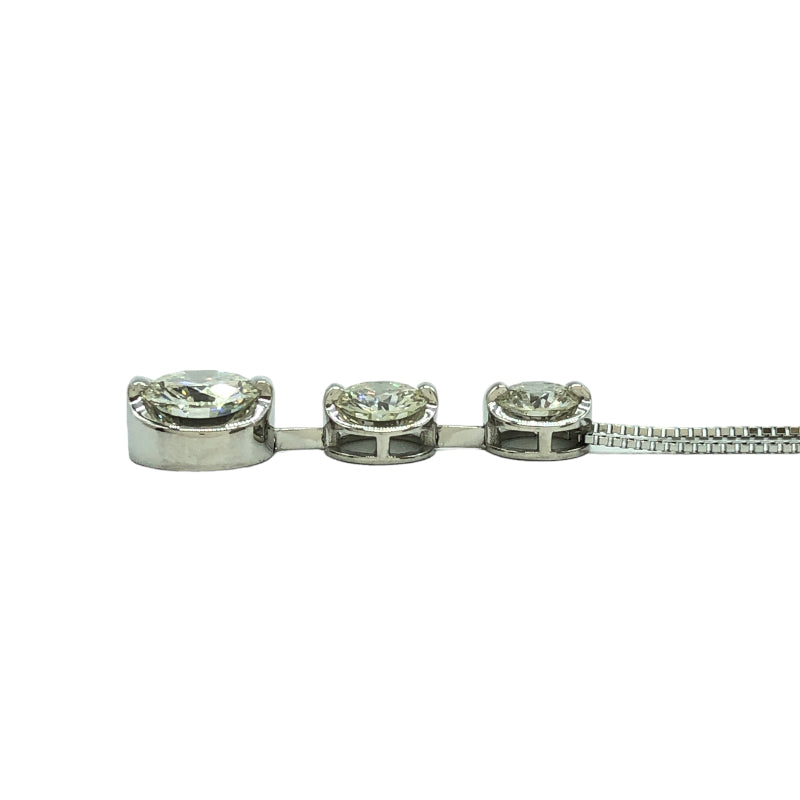 トリロジーダイヤモンドネックレス Pt850/Pt900 ジュエリー