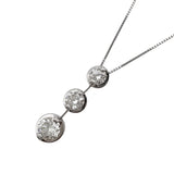 ダイヤモンド　トリロジーネックレス Pt900/850 ジュエリー