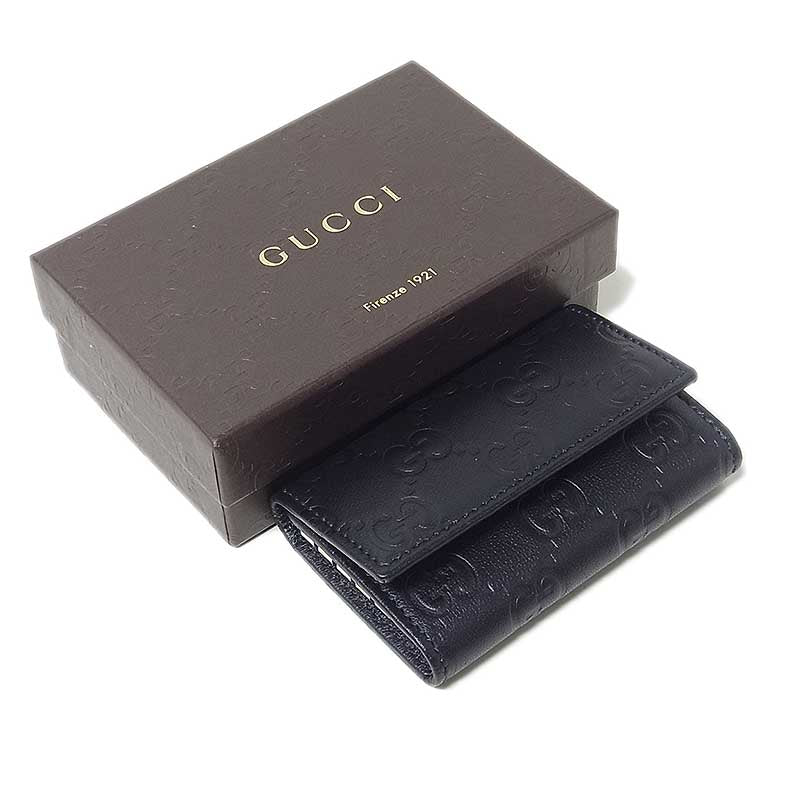 グッチ GUCCI グッチシマ 6連キーケース 138093 ブラック グッチシマ