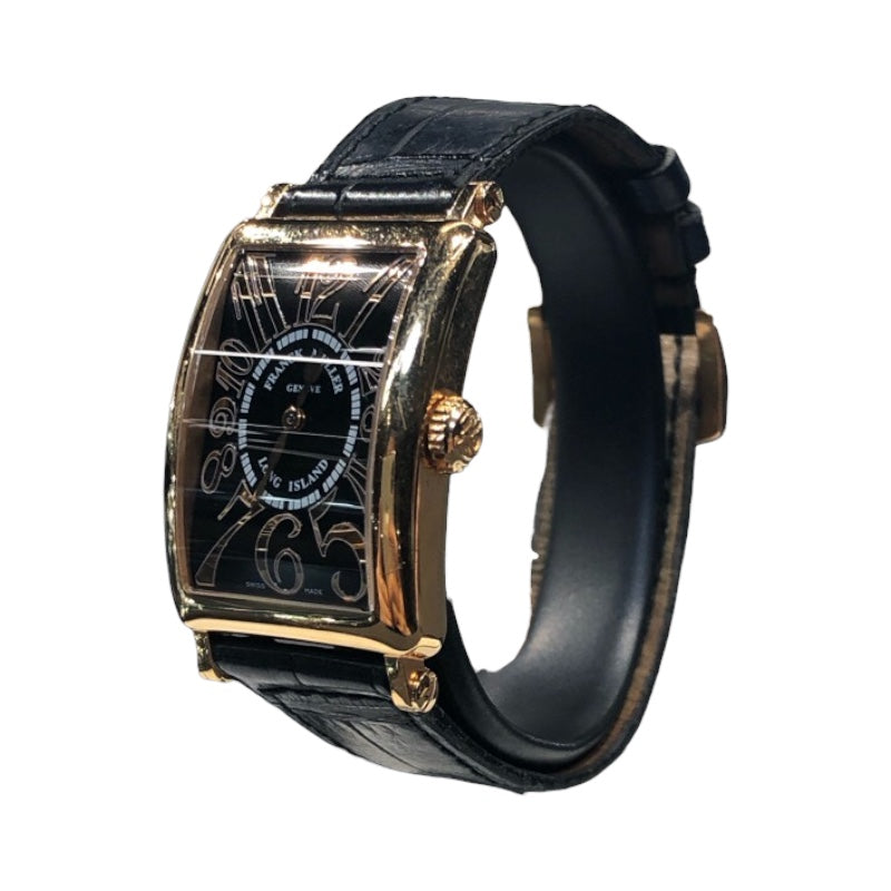 フランク・ミュラー FRANCK MULLER ロングアイランドレリーフ ブラック 902QZ K18PG/革ベルト レディース 腕時計 |  中古ブランドリユースショップ OKURA(おお蔵)