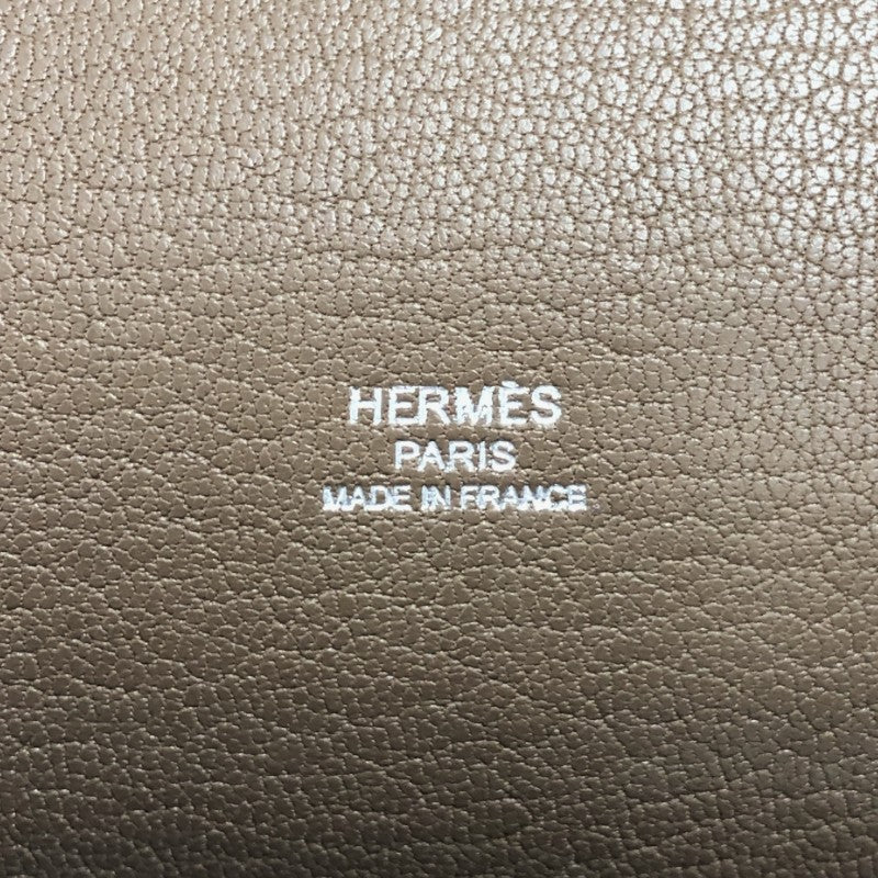 エルメス HERMES ジプシエール28 □Ｑ刻 エトゥープ シルバー金具 トリヨンクレマンス レディース ショルダーバッグ