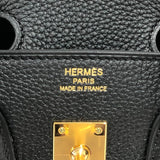 エルメス HERMES バーキン25 U刻 ブラック ゴールド金具 トゴ レディース ハンドバッグ