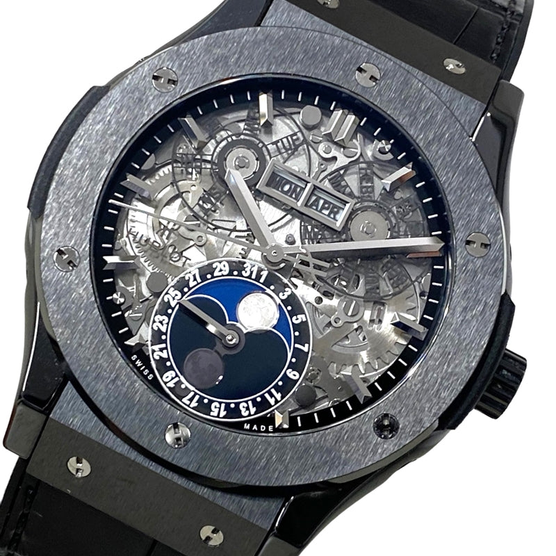 ウブロ HUBLOT クラシックフュージョン アエロフュージョン ムーンフェイズ ブラックマジック 517.CX.0170.LR メンズ 腕時計