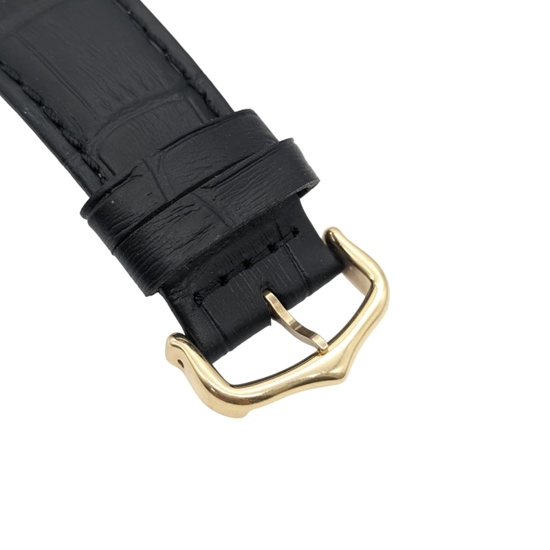 カルティエ Cartier ロンド ルイ カルティエ LM W6800251 ホワイト K18PG/社外ベルト/純正尾錠  手巻き メンズ 腕時計