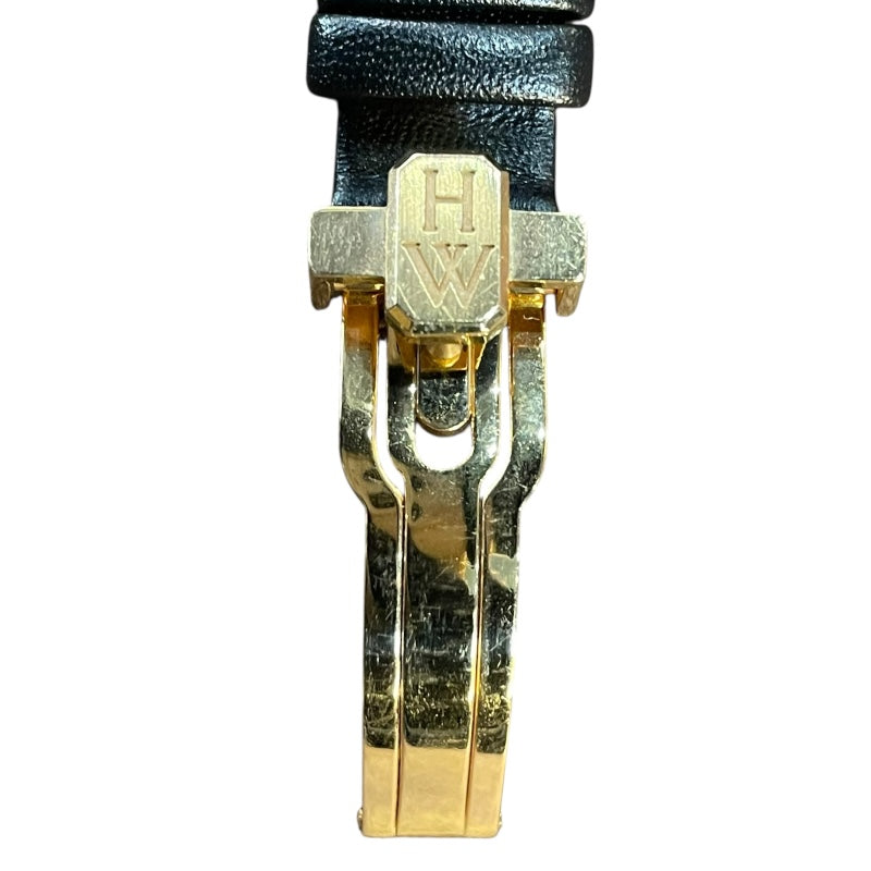 ハリーウィンストン HARRY WINSTON アヴェニューC ミニ ホワイトシェル 332LQR K18PG/社外ベルト/純正尾錠 クオーツ レディース 腕時計