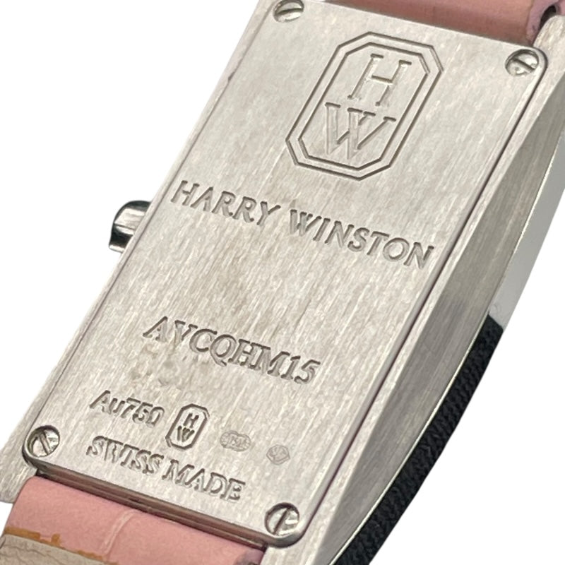 ハリーウィンストン HARRY WINSTON アヴェニューC ミニ AVCQHM16WW41 シルバー K18WG/純正ベルト/純正バックル レディース 腕時計